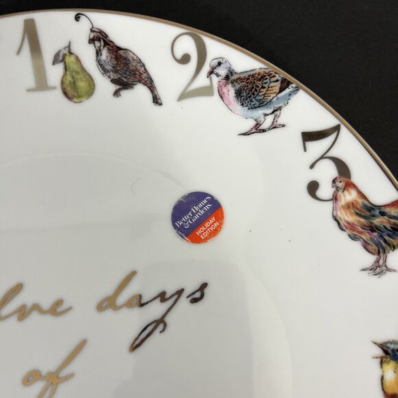 Better Homes and Gardens 12 Days of Christmas et Of 2 Dinner Plates NEW 11395796 - Picture 3 of 4